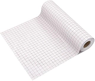 Zwanzer Transfer Tape for Vinyl - w/Red Alignment Grid Medium Tack Vinyl Transfer Tape for Cricut Silhouette Cameo Self Adhesive Vinyl for Decals,Signs, Windows, Stickers (12inch x 50ft)