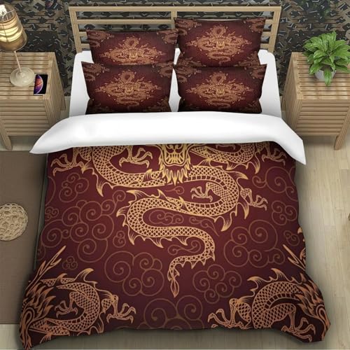 Housse de couette dragon 3D en microfibre premium hypoallergénique - 5