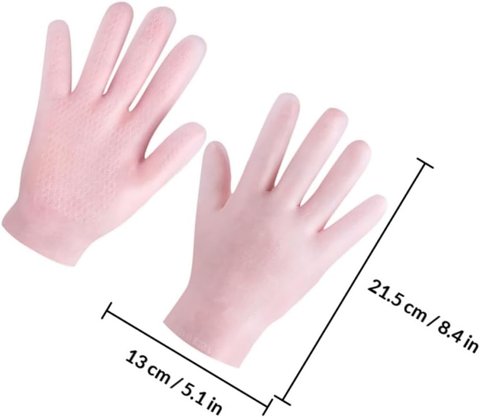 Moisturizing Gloves for Dry Hands 1 Pair Pink Comfortable Gloves for Women Overnight Hand Care and Skin Nourishing