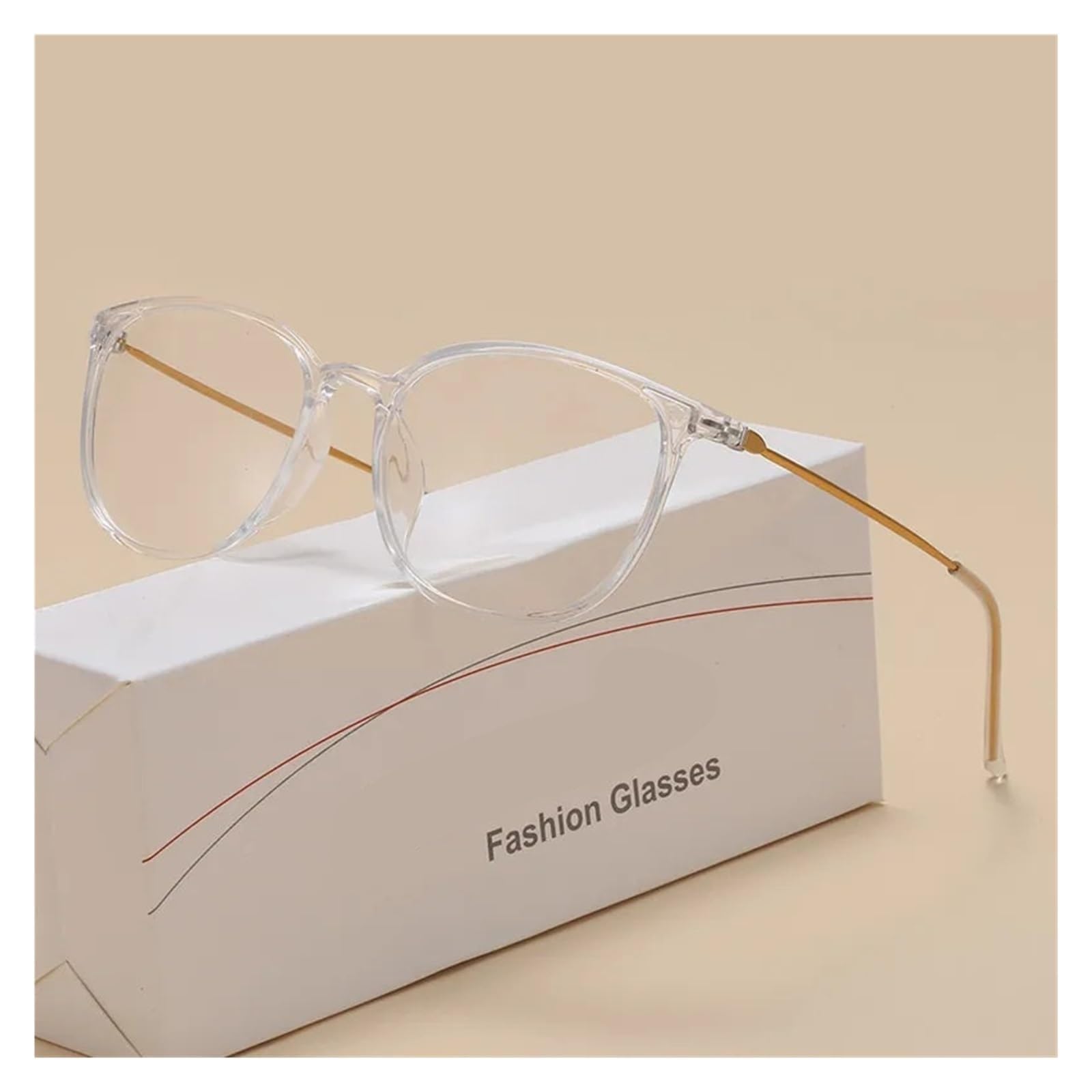 Kunststoffbrillen Unisex-Brillengestelle Transparente Brillen Solides Muster Lesebrillenzubehör Brillengestelle Ultraleicht(Bright Black)