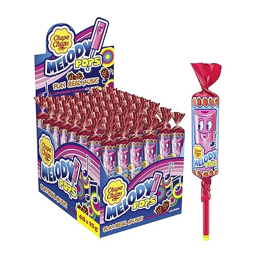 Chupa Chups Strawberry Melody Pops Pack of 48