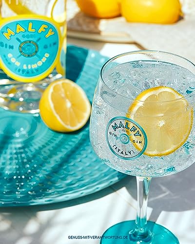Malfy Gin Mini Tasting Set, Italian Gin Probierset mit Originale, Rosa, con Arancia & con Limone, Geschenk-Box mit vier Miniatur-Flaschen, 4 x 50ml