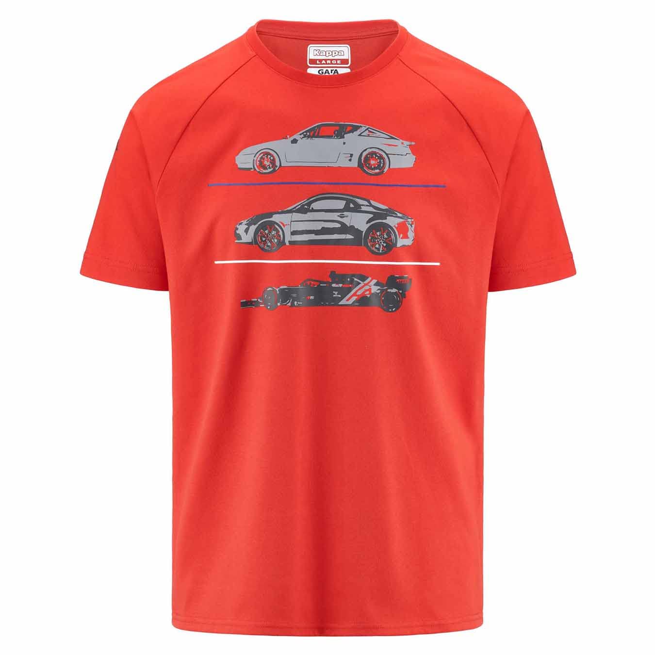 Camiseta F1 Alpine Kappa blanca infantil para días de carreras y juegos 5