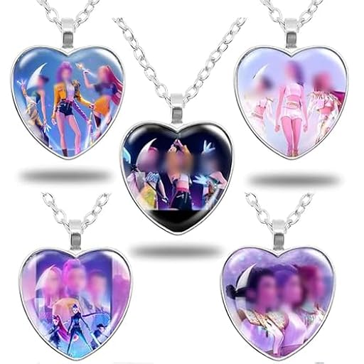 FMKLDENA 5 pcs Huntrix collar de mujer, Collares con Colgante Corazón Huntrix,Huntrix Necklace, Collar de Huntrix Anime, Fans Merch, Para Cosplay, Cumpleaños, Regalos Niñas | Ya disponible en tu tienda friki favorita! En mundofriki.es! FMKLDENA 5 pcs Huntrix collar de mujer, Collares con Colgante Corazón Huntrix,Huntrix Necklace, Collar de Huntrix Anime, Fans Merch, Para Cosplay, Cumpleaños, Regalos Niñas | Ya disponible en tu tienda friki favorita! En mundofriki.es!