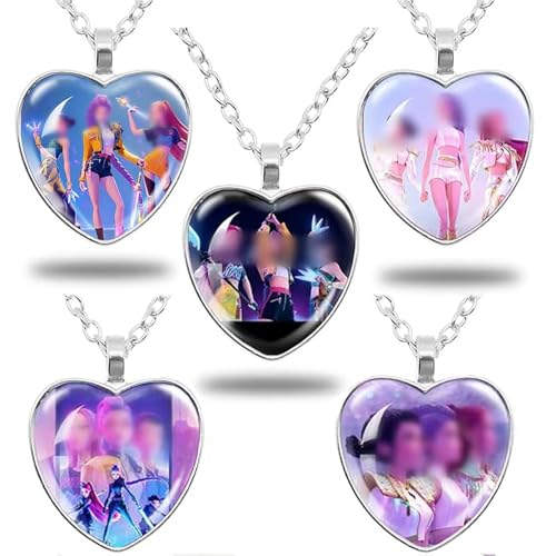 FMKLDENA 5 pcs Huntrix collar de mujer, Collares con Colgante