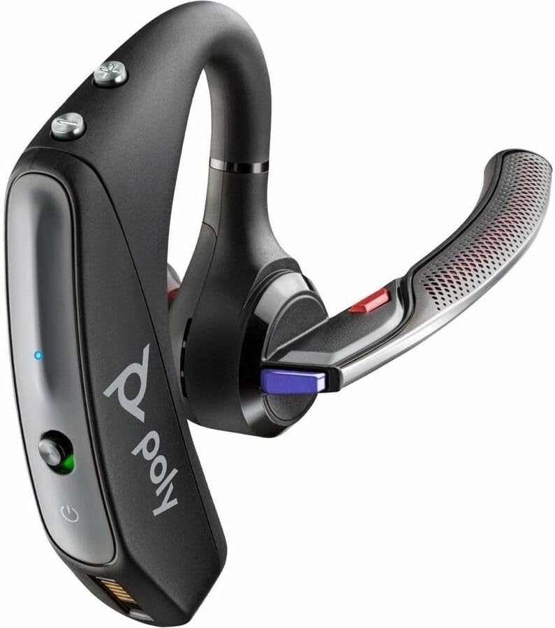 Poly Voyager 5200-M Office Headset +USB-C to Micro USB Cable TAA - Microsoft Teams Certification - Google Assistant, Siri - Mono - USB Type C, RJ-11 - Wireless - Bluetooth - 246.1 ft - 32 Ohm - 100 Hz