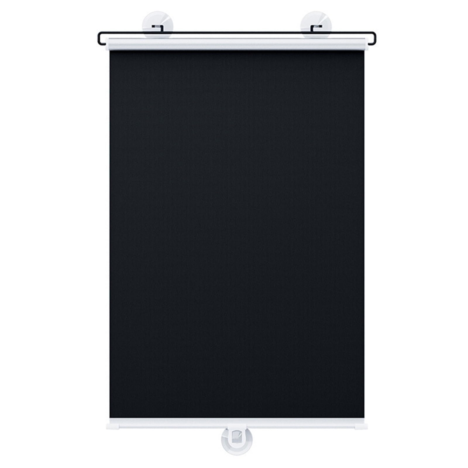 Suction Blinds For Windows Sunshade Roller blinds Curtains Blackout Curtain Suction Cup Punch-free Retractable Window Kitchen Roller Curtains for Bedroom(Black,45x125)