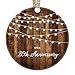 20th Anniversary Gifts, 2018 Dated Twentieth Anniversary Married Christmas Ornament for Couple Mr Mrs Rustic Xmas Farmhouse Collectible Present 3