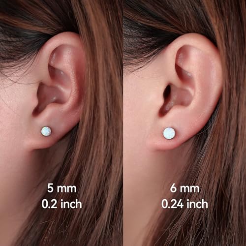 Limerencia G23 Pure Titanium Hypoallergenic Earrings | Minimalist Opal Stud Earrings | F136 Implant Grade | Suitable for Sensitive Ears Delicate Jewelry4