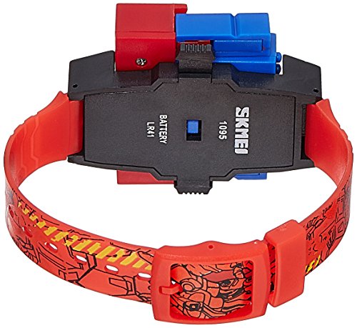 Image of SKMEI Transformers Optimus Prime Robot Watch for Kids - Digital Display, Durable Design, Adjustable Strap, Fun & Educational Timepiece, Ideal Gift for Boys & Girls