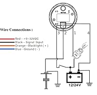 Vista 7 de SAMDO Medidor de Nivel de Combustible Digital Universal Universal Señal Ajustable de 7 Colores de Retroiluminación de 52mm 12V/24V 0-190ohm