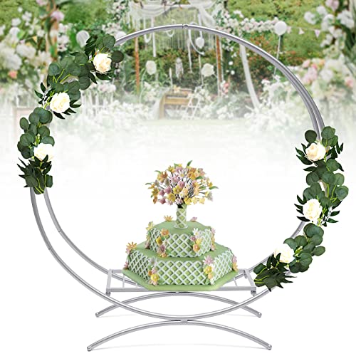 Alzata Per Torta Nuziale Ad Arco 80 Cm - Struttura In Ferro Oro Per Matrimoni, Compleanni E Feste
