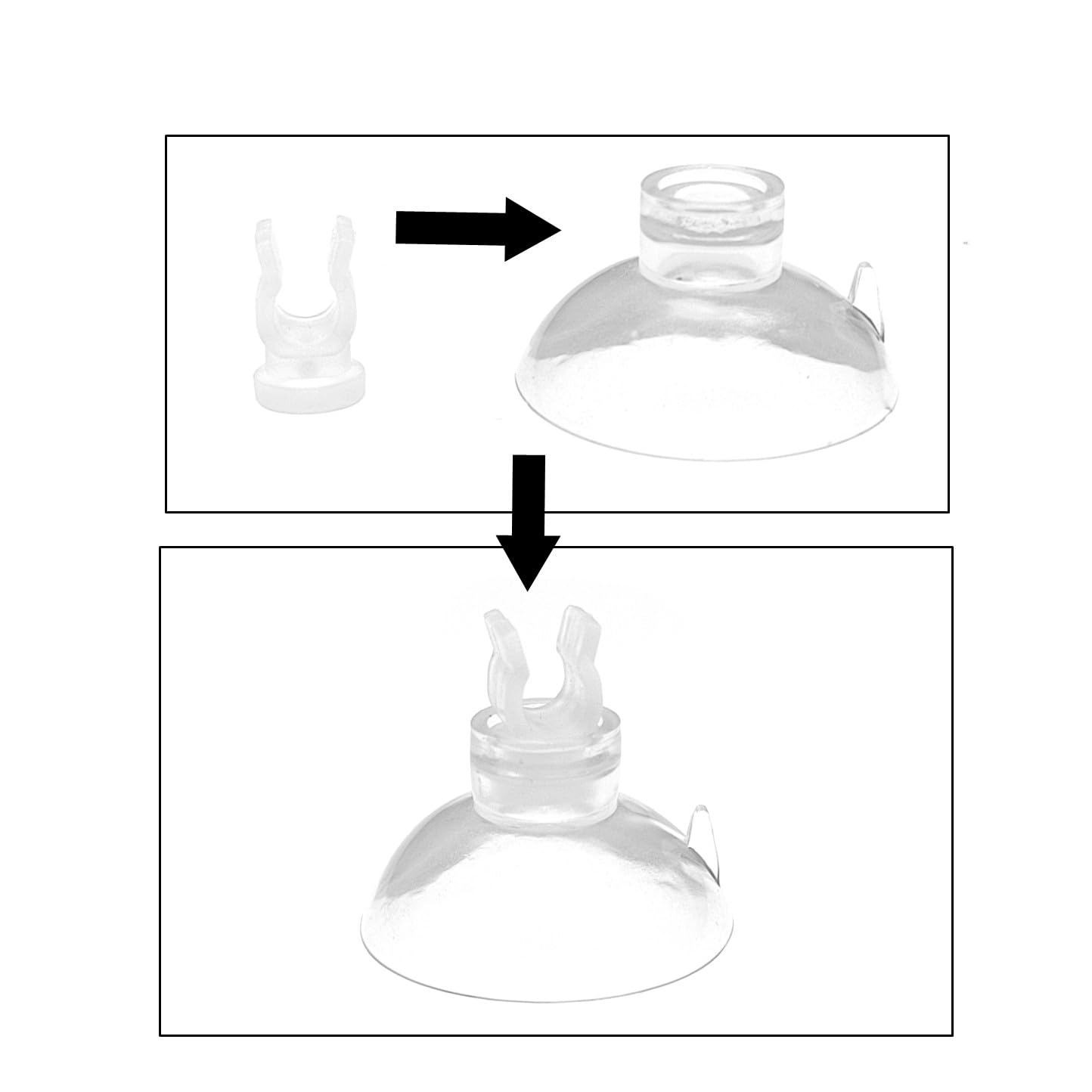 JZK 20PCS Clip a ventosa per acquario per tubo dell'aria dell'acquario da 4-6 mm, ventosa per tubo dell'aria per acquario, tubo della compagnia aerea Morsetto trasparente per supporto del tubo dell'ar