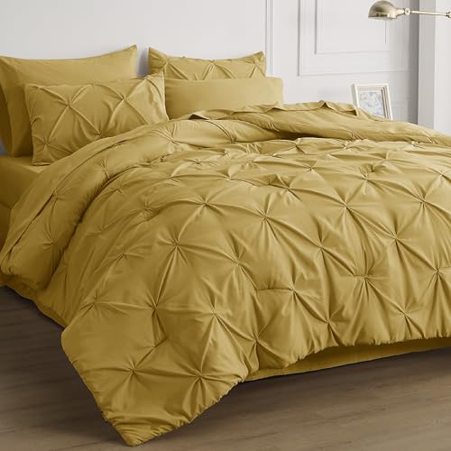 Photo 1 of ***KING**
Bedsure California King Comforter Set Mustard Yellow - Cal King Bed Set 7 Pieces