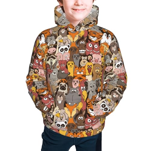 Cute Funny Ducks Kid Hoodies Boys Sweatshirts Girls Pullover with Pocket3