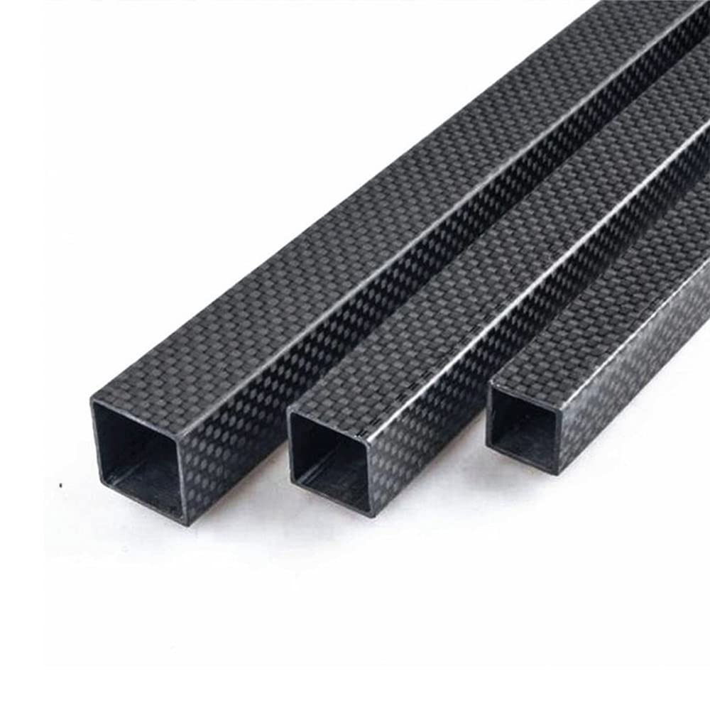 3 Pezzi Lunghezza 500 Mm OD8 Mm 15 Mm 18 Mm 20 Mm 22 Mm 25 Mm 30 Mm Tubo In Fibra Di Carbonio, Tubo Quadrato In Fibra Di Carbonio Pieno Ad Alta Resistenza 3K Opaco Semplice(12x12x10mm)
