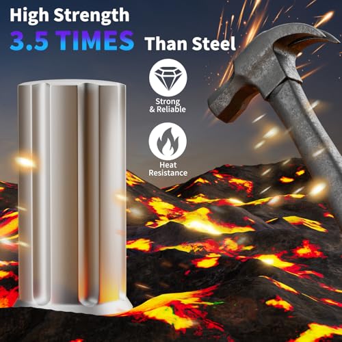 Image of Titanium Spline Lug Nuts M14x1.5, 20pc | Ultra Lightweight, Closed End Wheel Nuts, High-Strength Corrosion-Resistant Titanium Alloy, Includes 1 Spline Socket Key