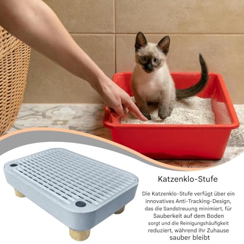 Marche de litière pour chats seniors et chatons avec rampe lavable - 4