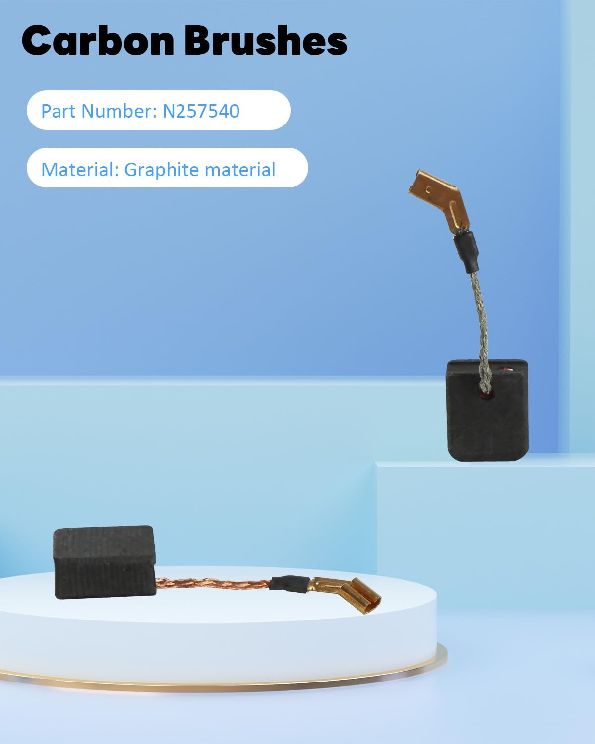 2 Spazzole In Carbonio N257540 Per Smerigliatrice Angolare DeWalt DWE402 DWE402N DWE402W DWE402K - Foto 6