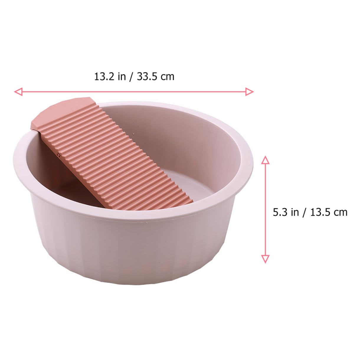 IMIKEYA Bacinella per Lavare i Vestiti in Pp Rosa Multiuso ASSE da Stiro Integrata, per Lavanderia Domestica e Pulizia Efficiente dei Panni