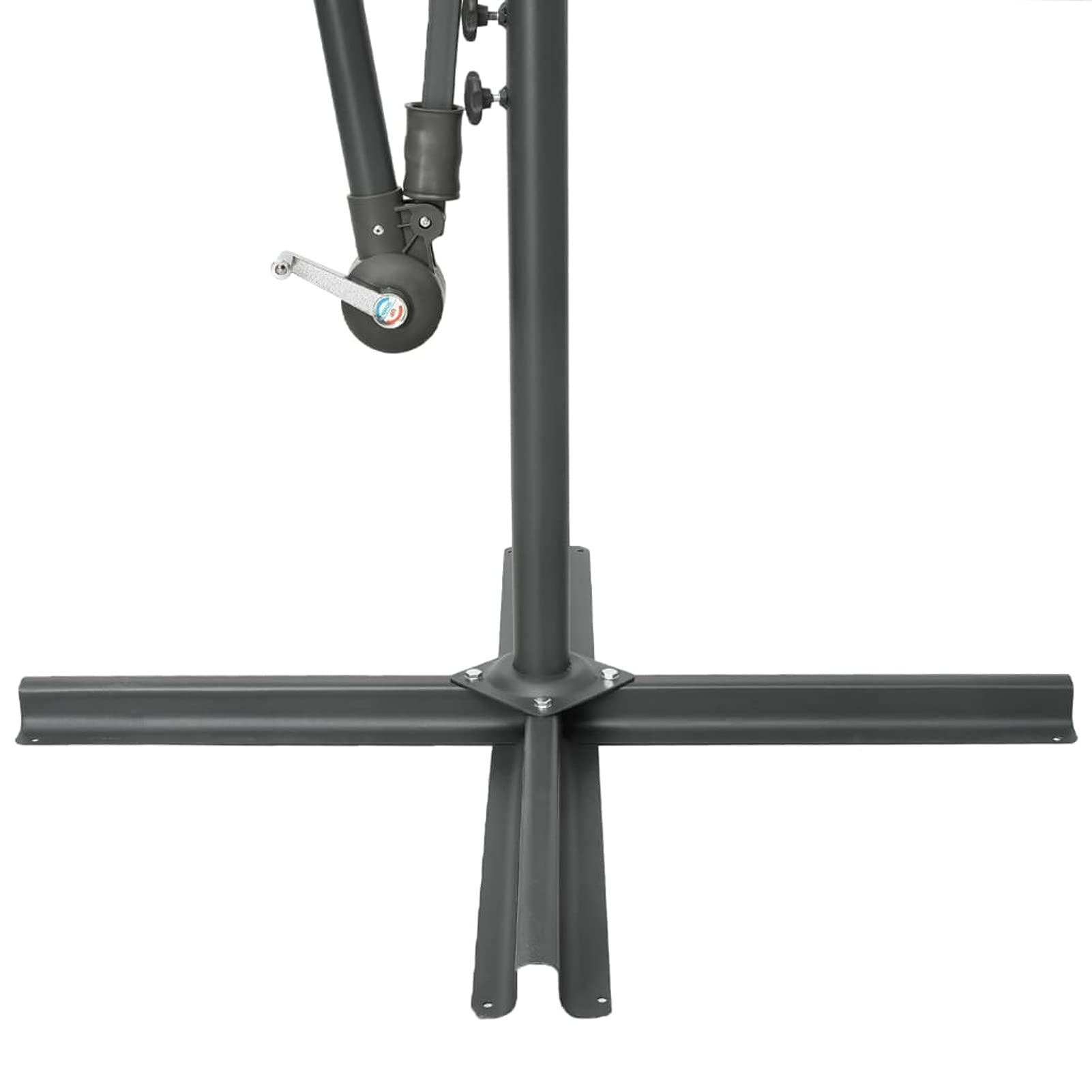 Tidyard Parasol Excéntrico Sombrilla Voladiza Parasole para Terraza Jardín Playa Balcón Piscina Patio Sombrilla voladiza con Luces LED y Palo de Acero Terracota