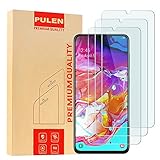 [3-Pack] PULEN for Samsung Galaxy A70s and Galaxy A70 Screen Protector,HD Clear Anti-Scratch Bubble Free Anti-Fingerprints 9H Hardness Tempered Glass with Lifetime Replacement