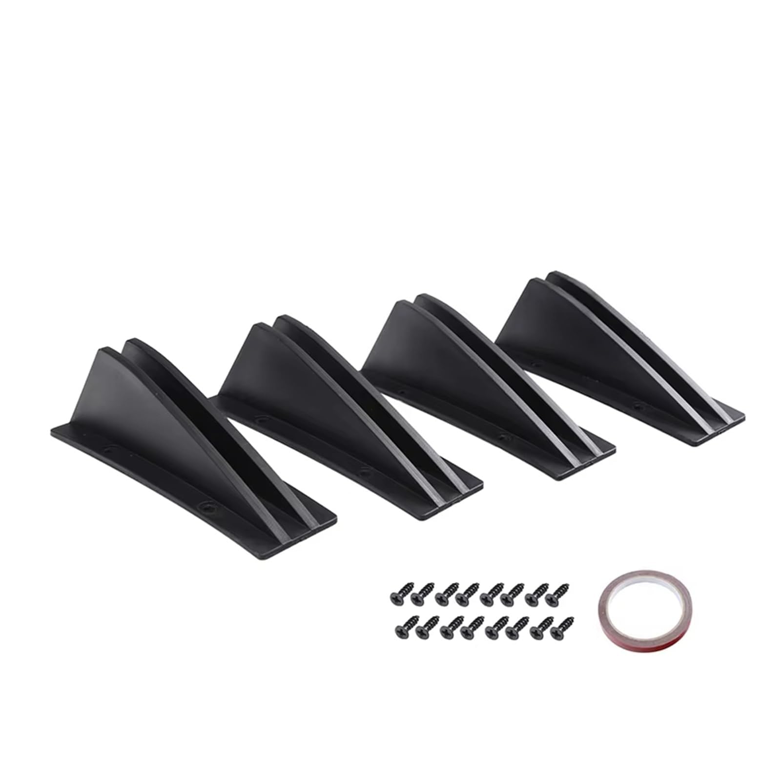 MYRFCSA 4PCS Car Shark Fin Wing Spoiler, for VW Golf 6 GTI Golf 7 Golf 7 GTI Golf Tdi Golf Sportsvan Triangular Rear Lip Splitter Anti-Crash Protector Auto Decoration Spoiler,B