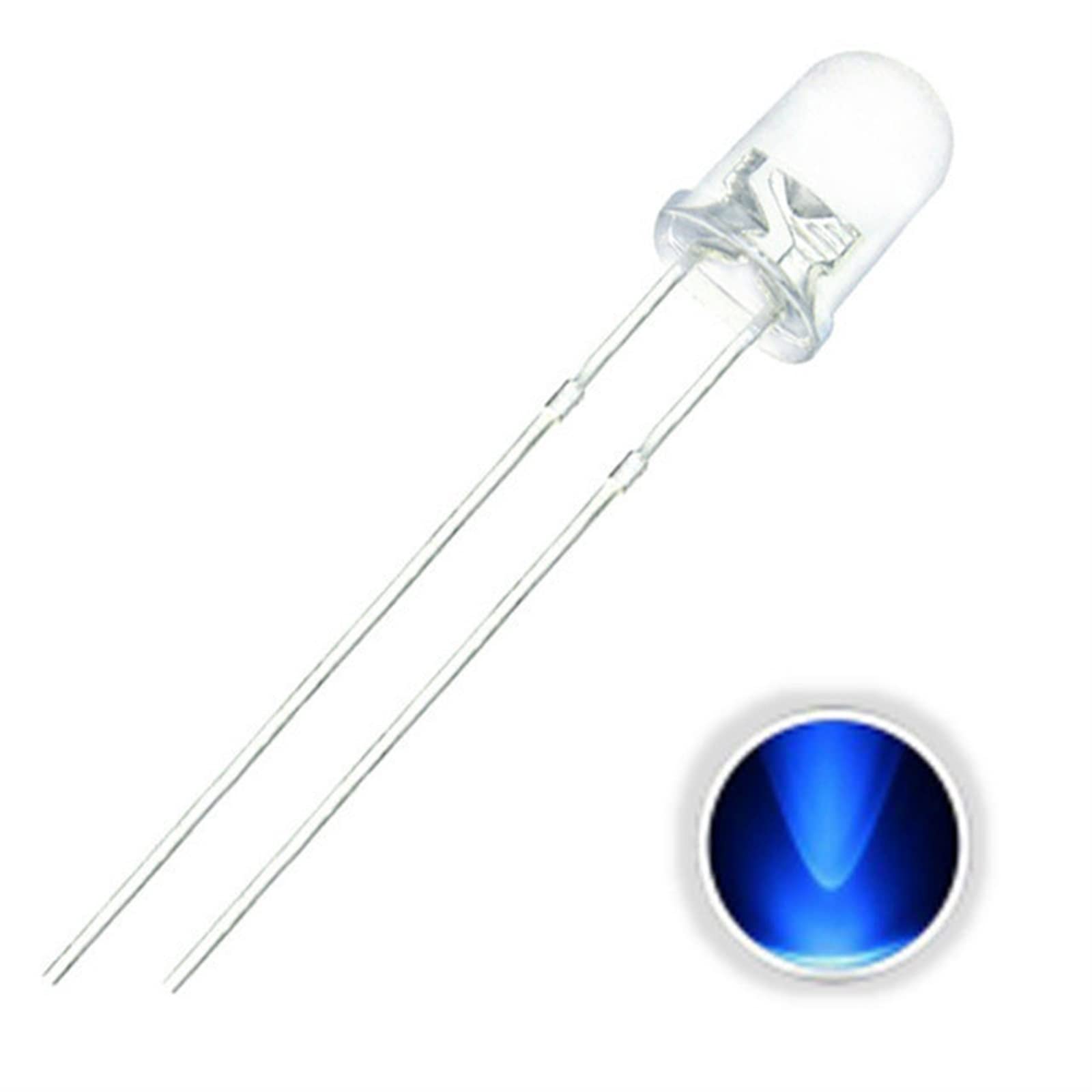 Elementi limitatori di corrente 100 diodi LED da 5 mm LED blu viola arancione giallo bianco ecc (Size : O)