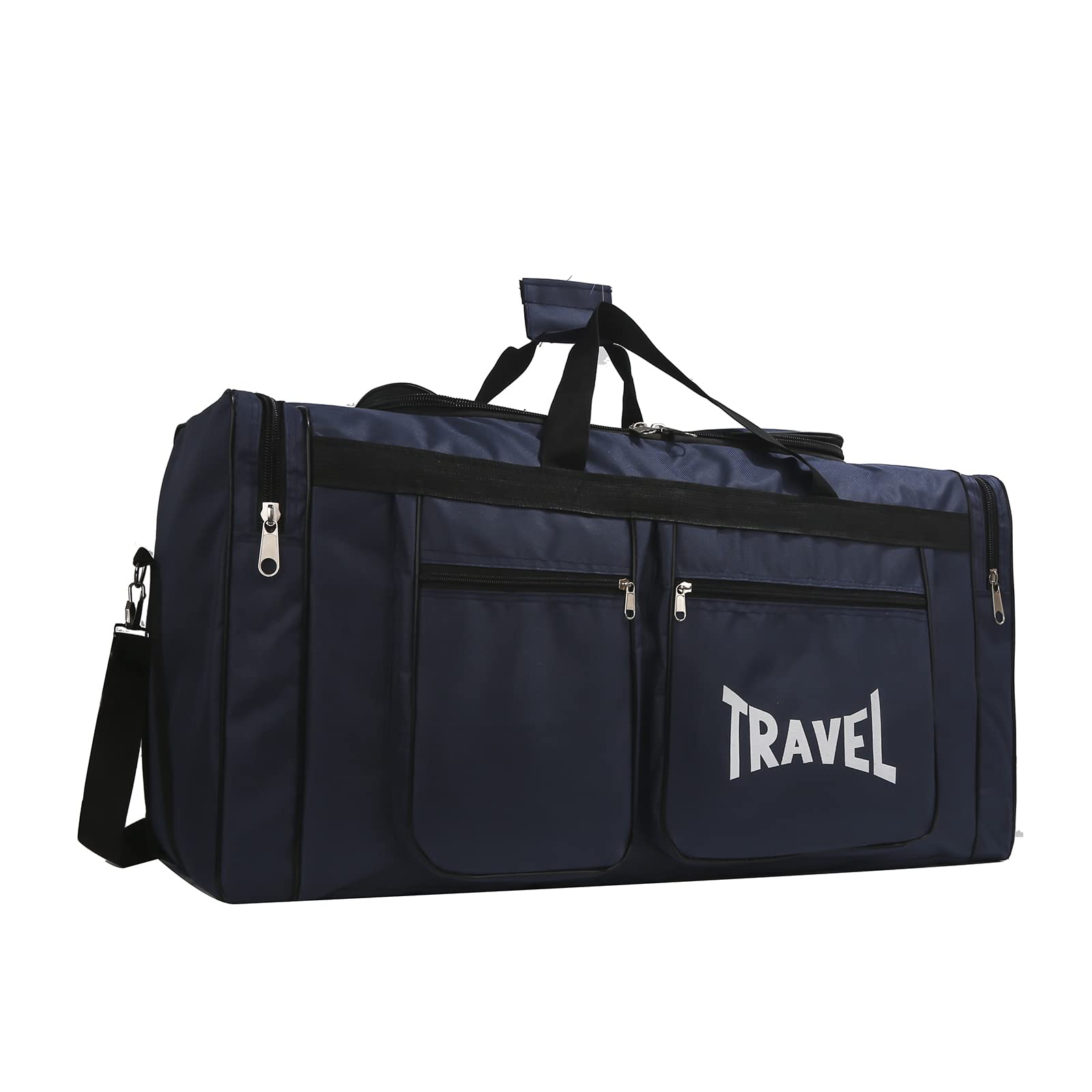 100L Sac Molleton Polochon De Voyage Pliable, Sac De Sport, Compartiment à Chaussures, Léger Et Imperméable, Grande Capacité, Unisexe (Noir)