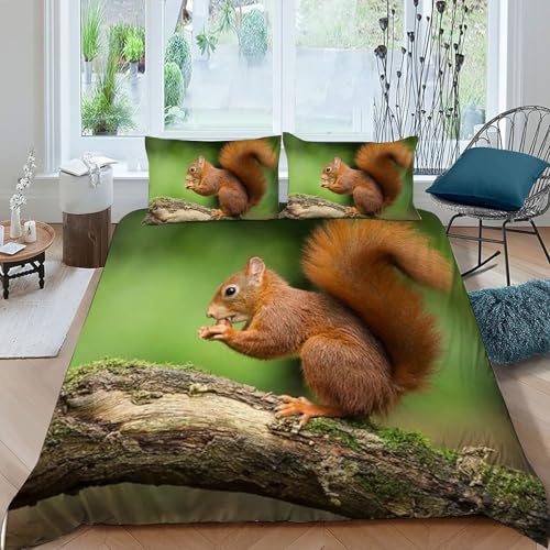 Housse de couette écureuils imprimé 3D le cadeau idéal pour garçon - 3