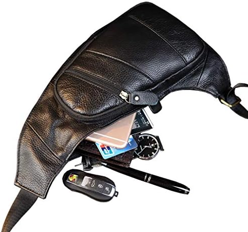 Leather-based Sling Bag Crossbody Backpack for Males Girls Journey Out of doors Enterprise Mountain climbing Tenting Shoulder Chest Day Pack Informal Daypack 5 51MpNPkbAEL. AC