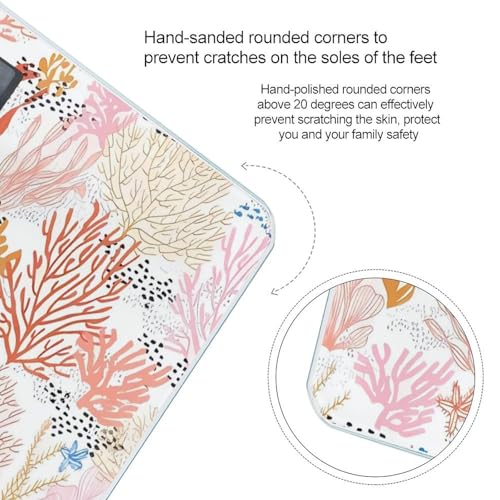 Báscula digital coral reef para peso corporal con pantalla LED miniatura 4