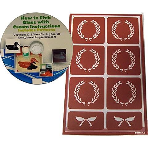 Crest & Stencil Wreath, Reusable for Etching or Painting + How to Etch CD & Patterns Cover