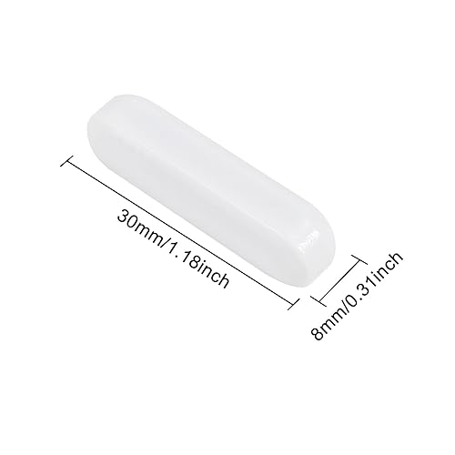 Miniatura 2 de 10 unidades de 1.181 in (1.18 pulgadas) PTFE agitador magnético mezclador barra de agitación barra de laboratorio, barra de placa de agitación, imán