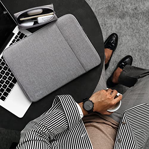 Hyzuo 14 Inch Laptop Sleeve Case Bag Compatible With Ideapad 3 14/ Hp Elitebook 14/ Hp Pavilion 14/ Hp Stream 14/Surface Laptop 15/ Acer Swift 3 14/ Asus Vivobook 14/ Huawei Matebook D 14, Light Grey #TOP6