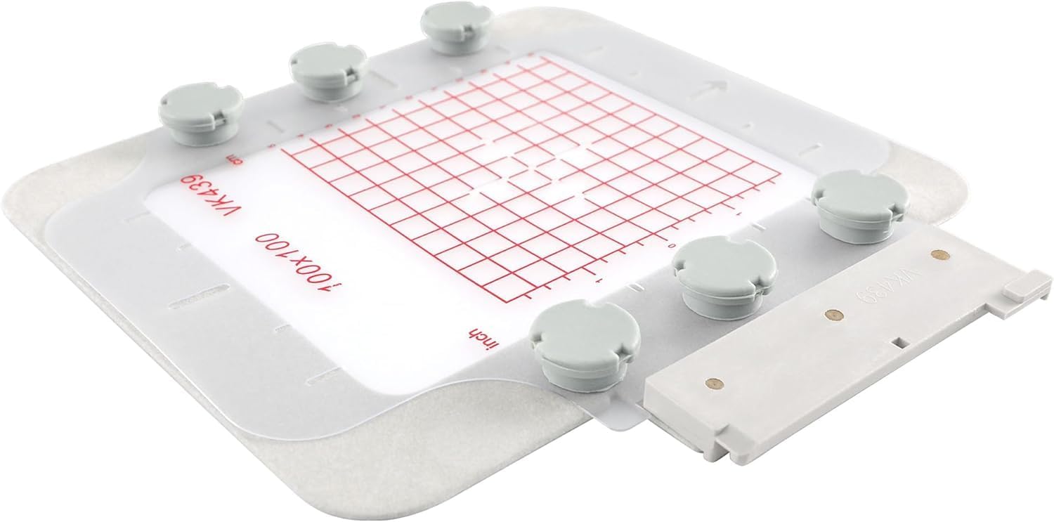 Sew Tech Magnetic Embroidery Hoop Compatible with Husqvarna Viking Designer Topaz Diamond Embroidery Machine Hoop (4"x4", VK439)