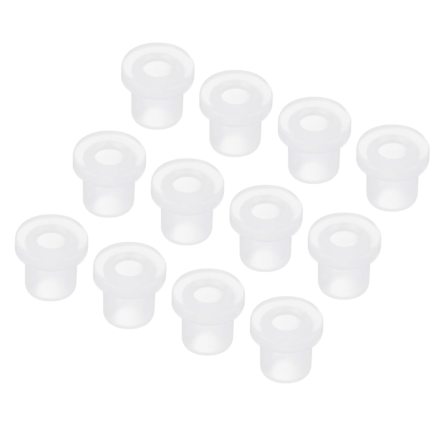 MECCANIXITY 20Pcs T Shape Rubber Grommet Mount Dia 7.0mm ID 4mm H 10mm Transparent Seal Protection Cable Grommets Flexible for Cable Pipe