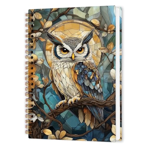 Carnet à spirale hibou 676YZ aux motifs inspirants pour travailler