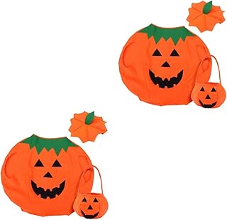 ERINGOGO Vestido Para Crianças 2 Peças Fantasias Infantis Fantasias De Halloween Trajes Adultos Roupas Roupa De Abóbora De Abóbora Festa Adereços Roupas De Desempenho Roupas Infantis