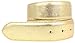 Produktbild Brazil Lederwaren Hochwertiger Wechselgürtel Metall-Optik ohne Schnalle 4 cm | Druckknopf-Gürtel Metallic-Look 40mm | 4cm Echt Leder | Gold 80cm