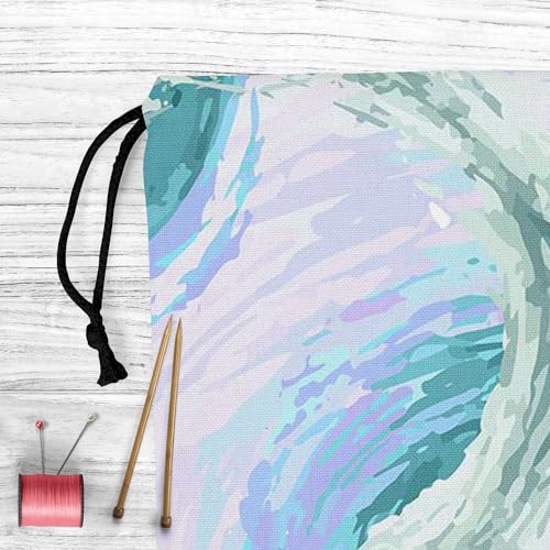 Image of ArtzFolio Fluffy Circles D4 | Reusable Sack Bag | Bag for Gym, Storage, Vegetable & Travel