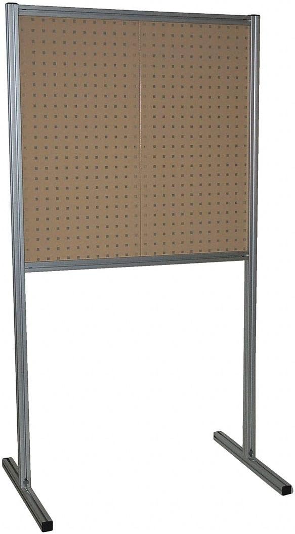 Steel Pegboard Floor Rack with 1265 lb. Load Capacity, 75"H x 39"W, Tan