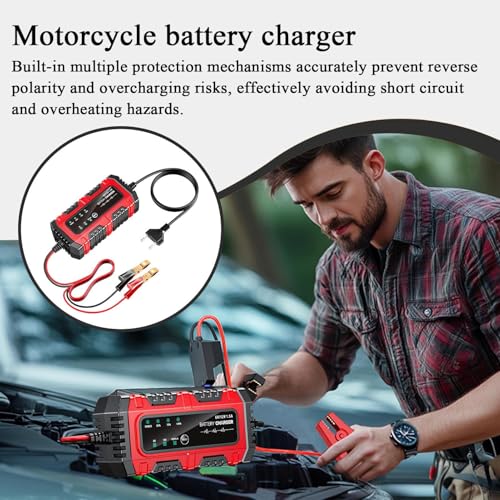 Mantenedor De Batería Cargador | Cargador de Batería de Goteo 1.5A 6V/12V para Automóvil - Automático Inteligente De Carga Y Mantenimiento | Reparación Y - imagen 3