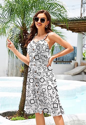 Image of Women's Summer Casual Dress Florals Buttons Down Ruched Sweetheart Neck Sleeveless Midi Sundress