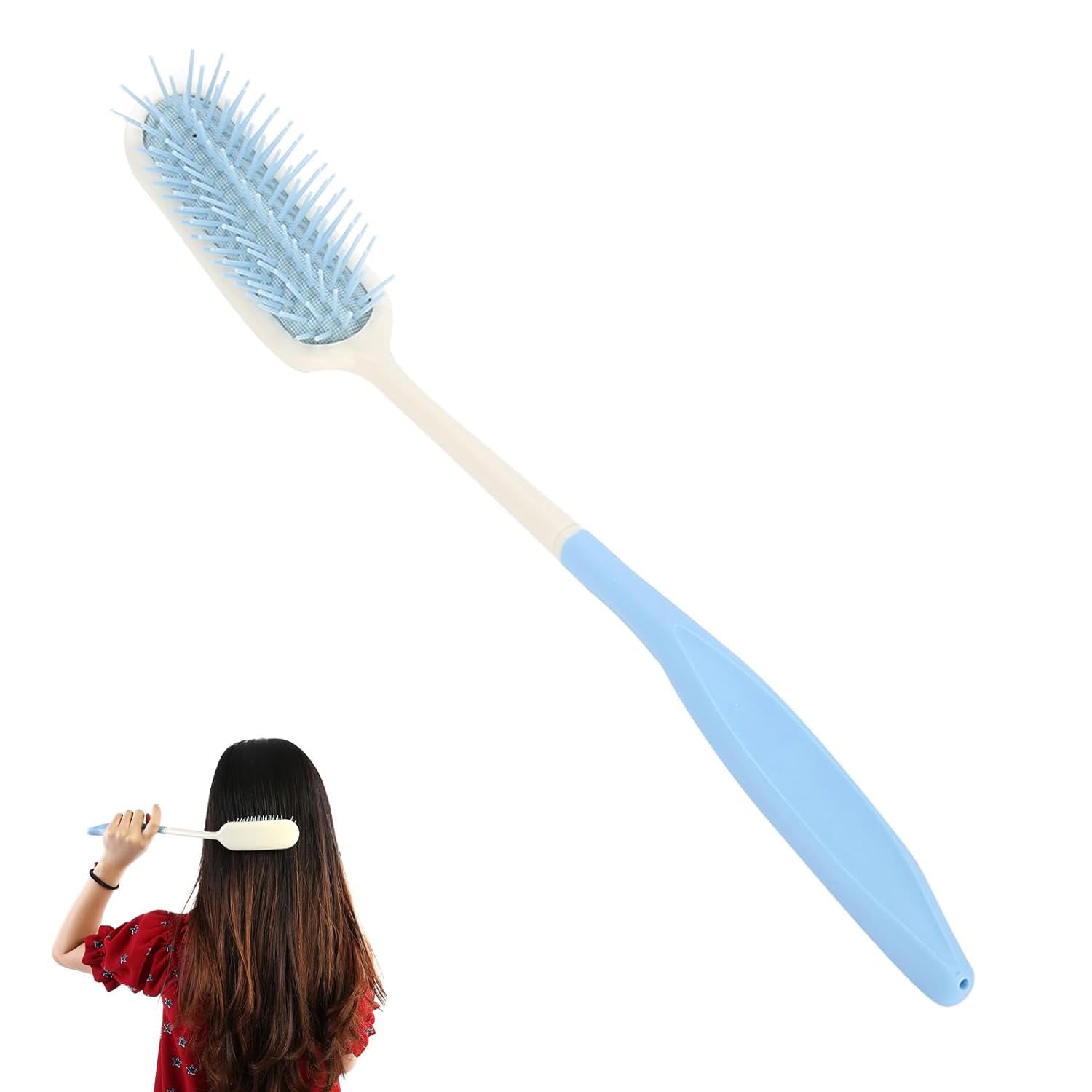 Long Reach Hairbrushes,Anti-slip Handle Comb Ergonomic Long Comb Long Handled Comb,Long Reach Handled Hair Brush for Seniors Disabled Inconvenient Arm Activities