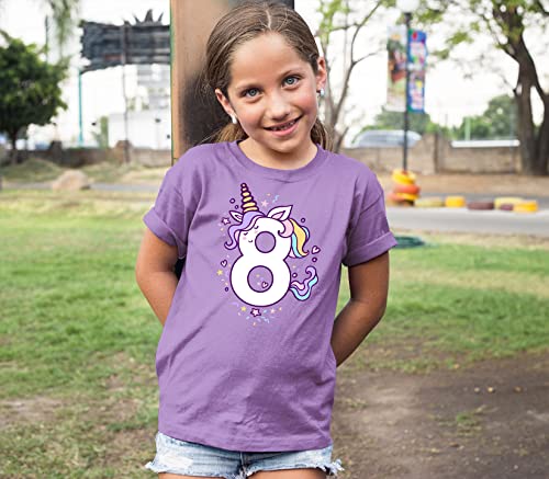 Image of Unicorn Birthday Shirts for Toddler Girls Outfit 7th 8th Shirt Seven Eight Year Old
