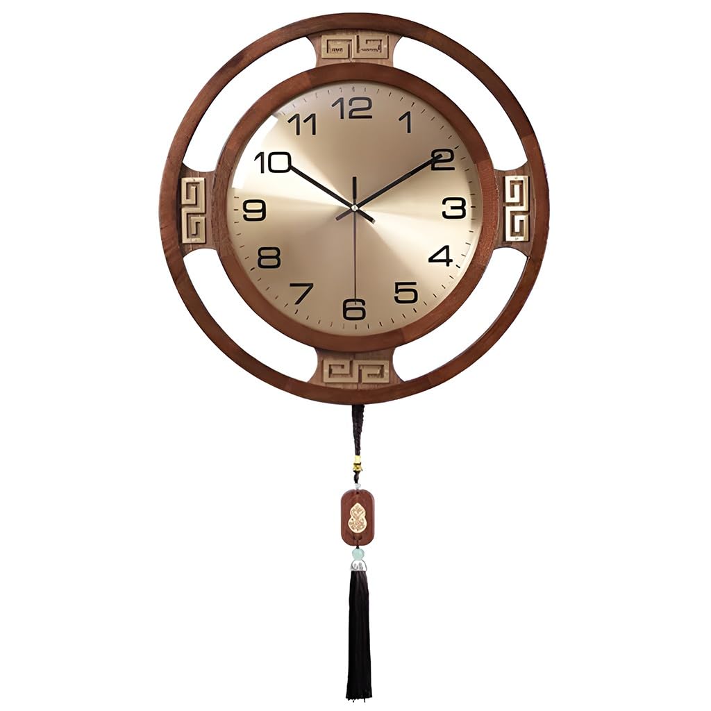Orologio da parete Orologio da parete in stile cinese Orologio da parete atmosferico for la casa Orologio da parete leggero e lussuoso Orologio da ufficio sospeso senza punzonatura Reloj De Pared