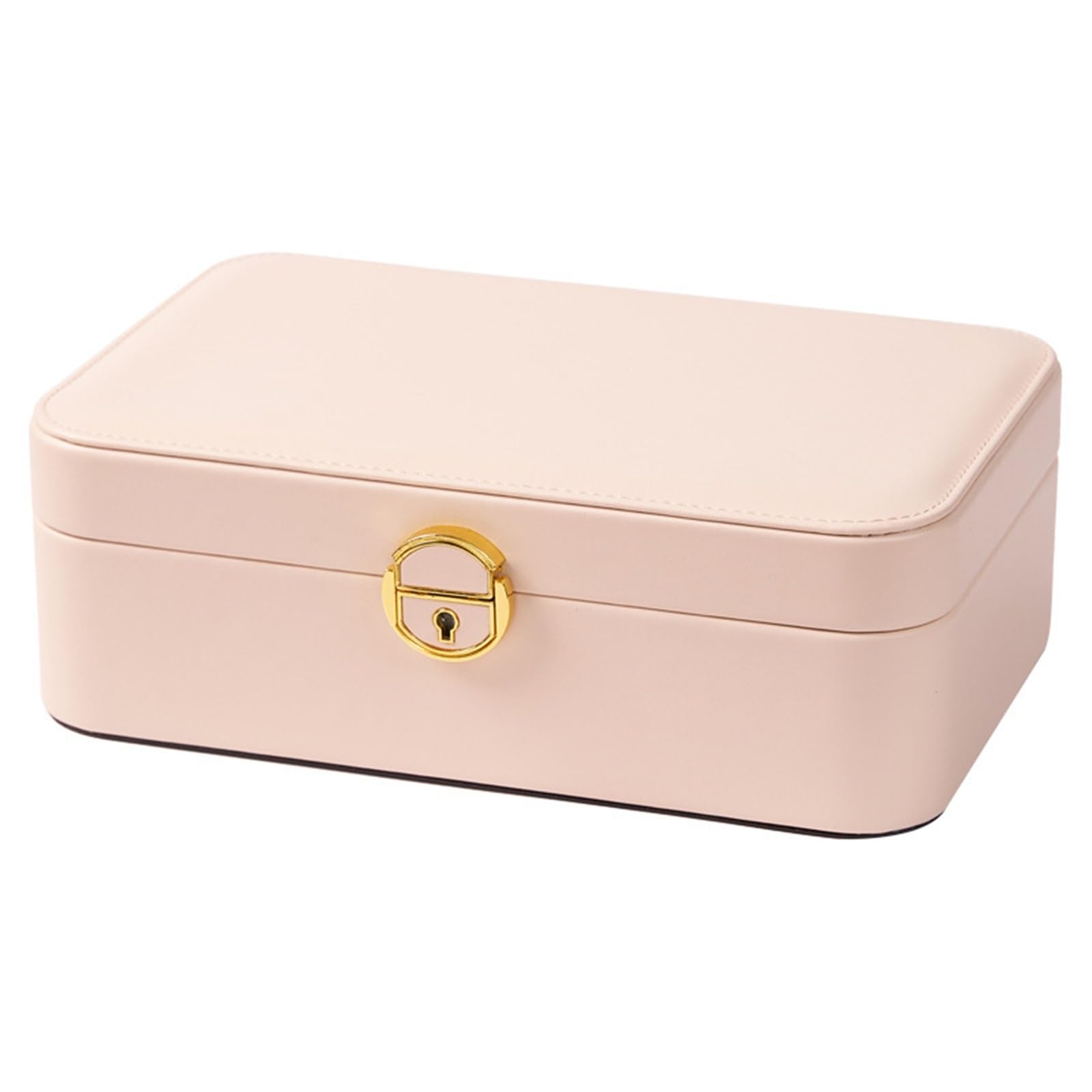 Boîte à bijoux de voyage blanche et petit étui de rangement portable pour bagues
