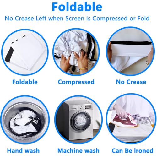 Pantalla de proyección plegable portátil, 150 pulgadas miniatura 4