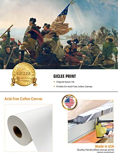 Decorarts P35001C753624 Washington Crossing The Delaware, Emanuel Leutze Art Reproduction, Giclee Print For Home Wall Decor. 36X24 X1.5 thumb #4